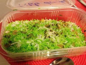 Tri coloured birayani at Shree Ram in Lisbon