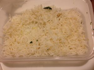Plain rice at Shree Ram in Lisbon
