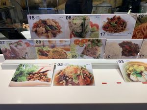 Mains options at Talalaks Emporium Food Hall in Bangkok