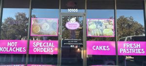 Store front  at Miss Chickpea's Bakeshop in San Antonio