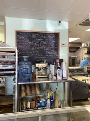 Front of the shop. The open kitchen is cool!  at Miss Chickpea's Bakeshop in San Antonio