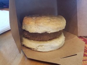 Agave Chikn Biscuit at Miss Chickpea's Bakeshop in San Antonio