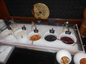 Yogurt and compotes at Garden Cafe in Pattaya