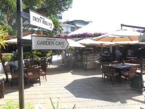 Beach Road entrance after walking through the gardens. at Garden Cafe in Pattaya