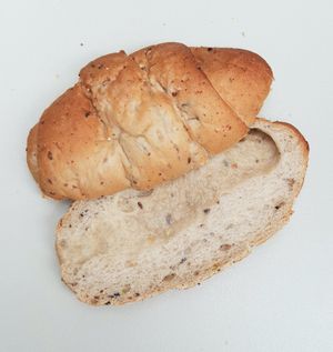 whole grain salt bread - inside at Aseungji 아승지 in Seoul