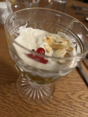 Indian supper club carrot halwa   at REfUSE Café in Chester-le-street