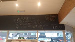 "We refuse to be part of a wasteful world..." at REfUSE Café in Chester-le-street