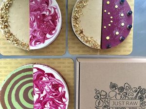 Raw cakes at Just Raw in Belgrade