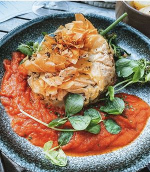 Spiced butternut squash Wellington at The Broadway Hotel in Broadway