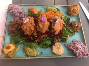 Alkaline salad minus courgette noodles but got later at Alkaline Kitchen in Middlesbrough