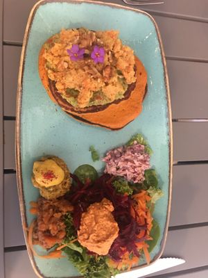 Chickpea omlette  at Alkaline Kitchen in Middlesbrough