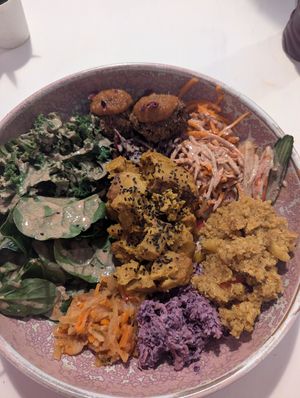 Buddha bowl at Alkaline Kitchen in Middlesbrough