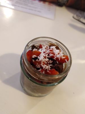 Mousse de chocolate at Alkaline Kitchen in Middlesbrough