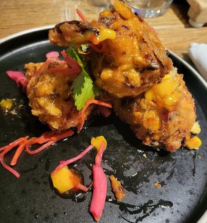 Sweetcorn Fritters at Turtle Bay in Middlesbrough