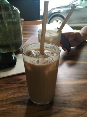 Vegan horchata/ coffee  at Onnno Loncheria in Oaxaca