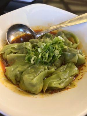 Spicy vegan wontons   at Din Tai Fung in Santa Clara
