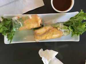 Tofu salad roll at Dharma Garden in Richmond