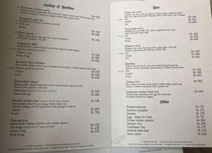 Menu  at Pumpkin Tales in Chennai