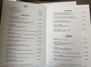 Menu  at Pumpkin Tales in Chennai