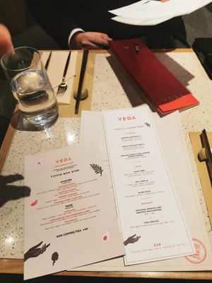 Lunch menus at Veda Café & Bar in Hong Kong Island