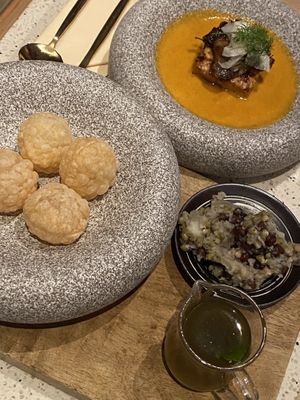 crispy air-fried dough at Veda Café & Bar in Hong Kong Island