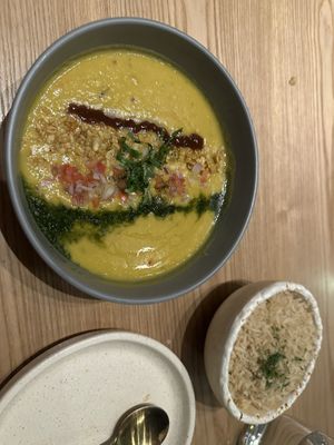 Dal w/ brown rice   at Veda Café & Bar in Hong Kong Island