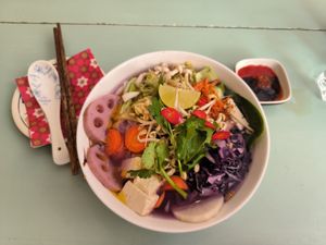 Vegan pho at Fly Fusion Cafe in Helsinki