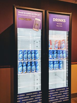 Milk for the cookies at Insomnia Cookies in San Luis Obispo