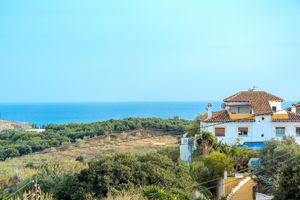 view to the sea from the finca at Finca Manantial de Luz in Almayate Alto