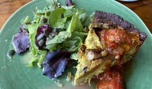 Pumpkin quiche at Vegabond - West in Amsterdam