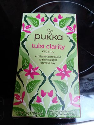 Box of Pukka tea (tulsi) at Vegabond - West in Amsterdam