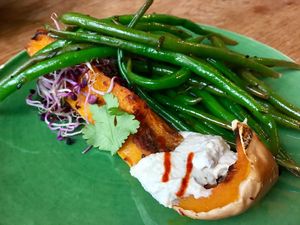 Butterbut boat and green beans.  at Vegabond - West in Amsterdam