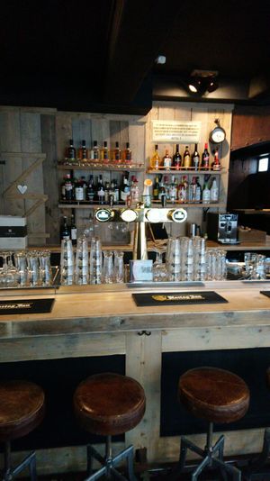 Such a cool looking bar with really nice bartenders! at The Moonshiners in Kampen