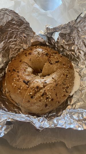 Tofu scallion spread   at Tribeca Bagels in New York City