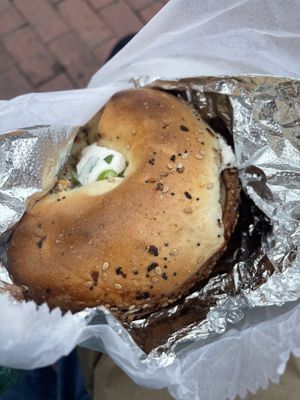   at Tribeca Bagels in New York City