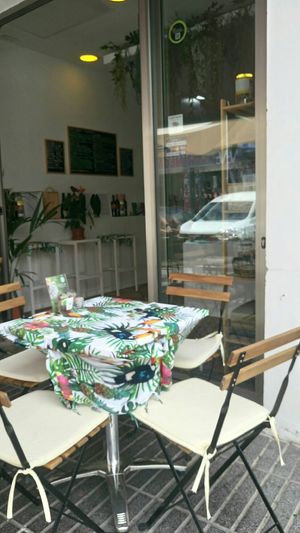 Outside tables at Natural 2.6 in Gran Canaria