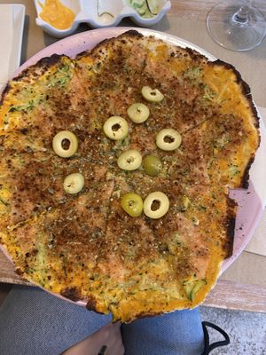 Vegan pizza   at La Casa Viva in Valencia