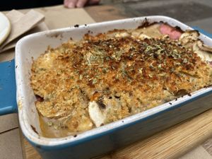 Mushroom lasagna  at La Casa Viva in Valencia