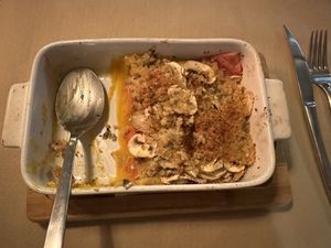 Vegan Pumpkin lasagna (almost forgot to take a photo )  at La Casa Viva in Valencia