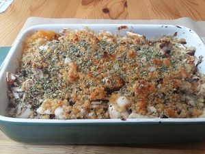 "Macrovegan" lasagne. Pricey but worth it! at La Casa Viva in Valencia