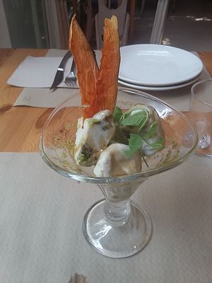 Vanilla ice cream. Quite some pistachios too. at La Casa Viva in Valencia