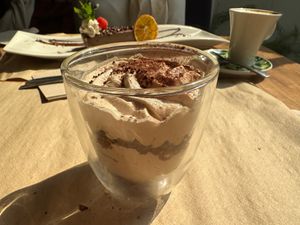 Tiramisú vegano at La Casa Viva in Valencia