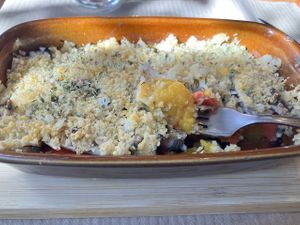 Vegan pumpkin lasagna  at La Casa Viva in Valencia