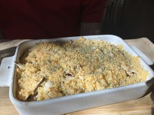 Vegan broccoli lasagna  at La Casa Viva in Valencia