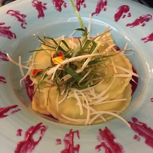 Vegan ravioli at La Casa Viva in Valencia