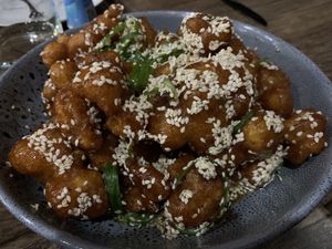 Cauliflower Bites were the highlight for sure   at The Wharf Bar & Kitchen in Saint Helens