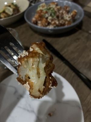 And yum silky soft in the centre  at The Wharf Bar & Kitchen in Saint Helens