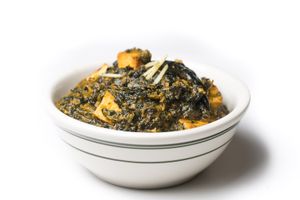 Saag Paneer (Spinach & Cheese) at Tandoori Place in Bronx