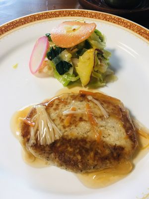 4th course - tofu “hamburger" at Hanafusa in Fukuoka