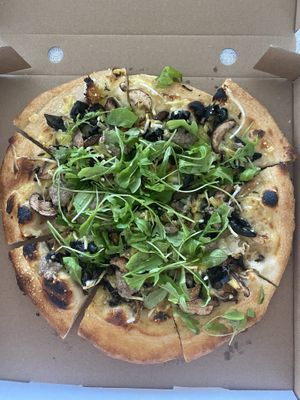 Fungi pizza  at Cove in Waipu